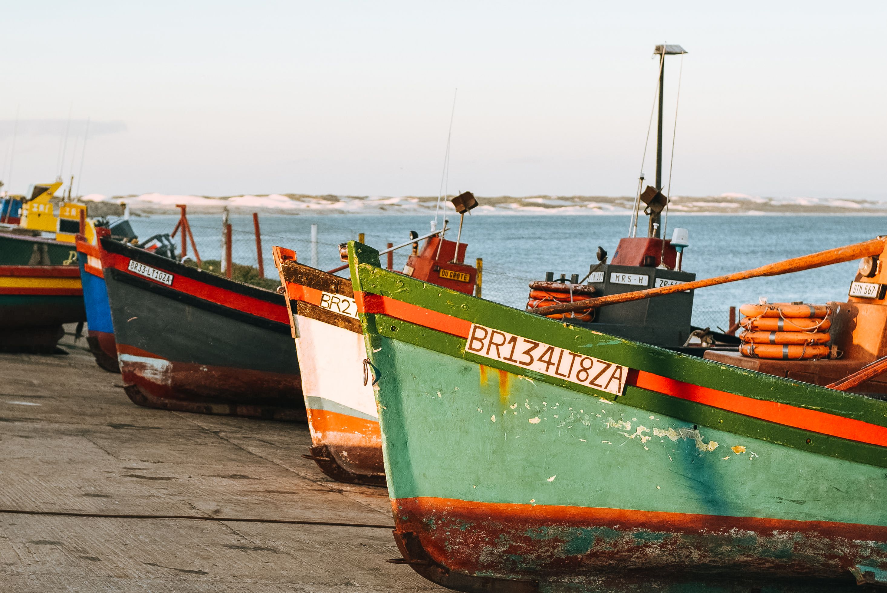 Fishing boats moored in Paternoster harbour